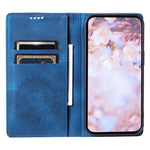 For Xiaomi Redmi Note 13 Pro+ 5G Wallet Phone Case Imprinted Flower Pattern Leather Flip Cover
