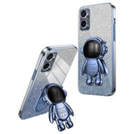 Oppo A36 / A76 / Realme 9i 5G Astronaut Kickstand PC+TPU Skal Fallskyddande mobilskal