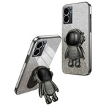 For Oppo A57 (2022) 5G / A77 5G / Realme Q5i / Realme V23 5G Astronaut Kickstand PC+TPU Phone Case