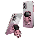 For Oppo A57 (2022) 5G / A77 5G / Realme Q5i / Realme V23 5G Astronaut Kickstand PC+TPU Phone Case