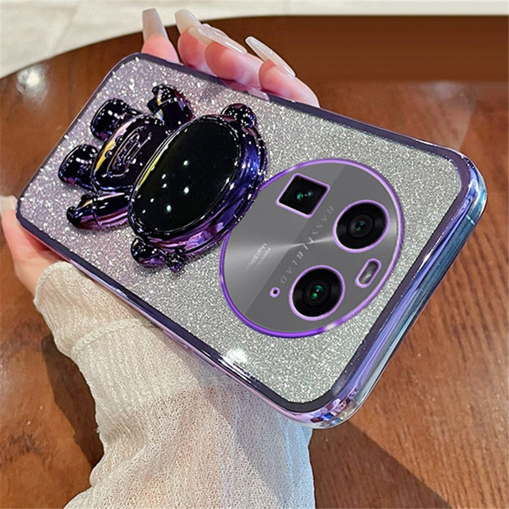 Oppo Find X6 Pro Astronaut Kickstand PC+TPU Reptåligt Skal Galvaniserat mobilskal