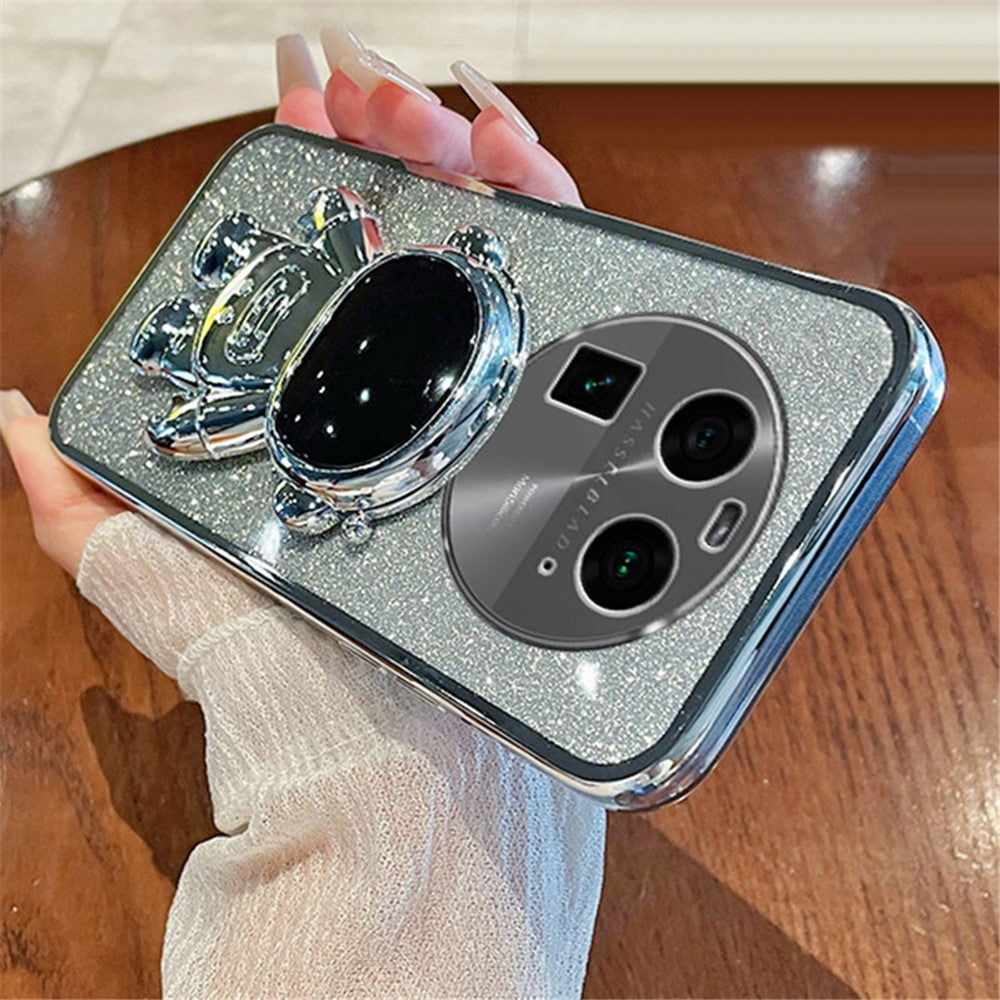 Oppo Find X6 Pro Astronaut Kickstand PC+TPU Reptåligt Skal Galvaniserat mobilskal