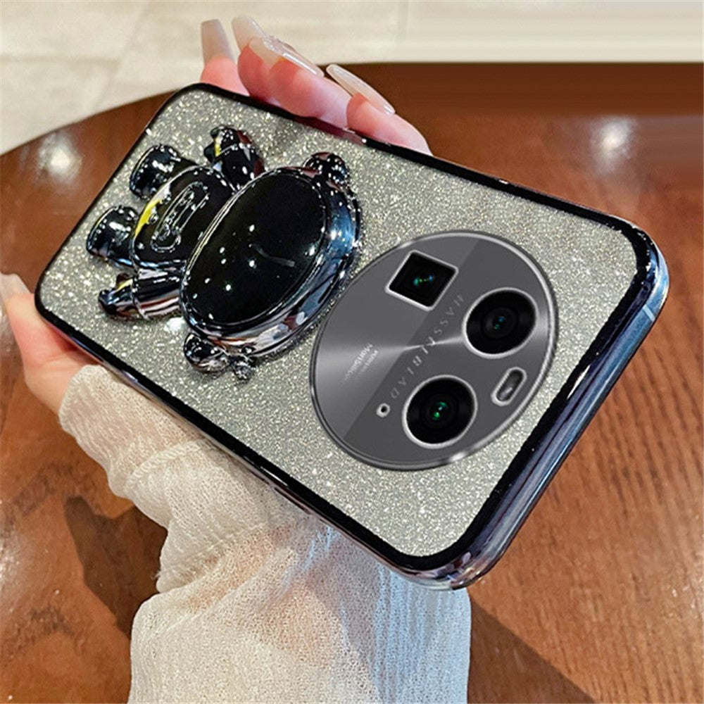 Oppo Find X6 Pro Astronaut Kickstand PC+TPU Reptåligt Skal Galvaniserat mobilskal