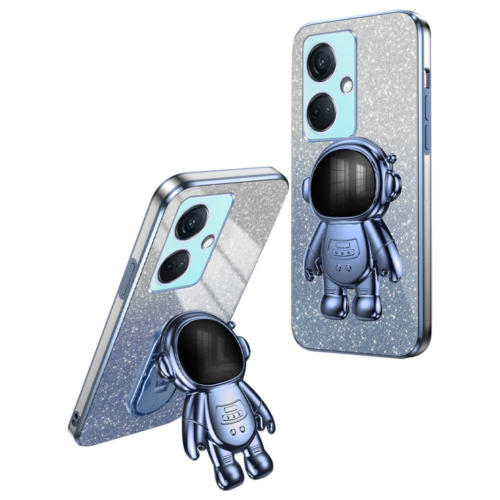 For OnePlus Nord CE3 5G / Oppo K11 5G Shockproof Phone Case Kickstand Electroplating PC+TPU Phone Cover