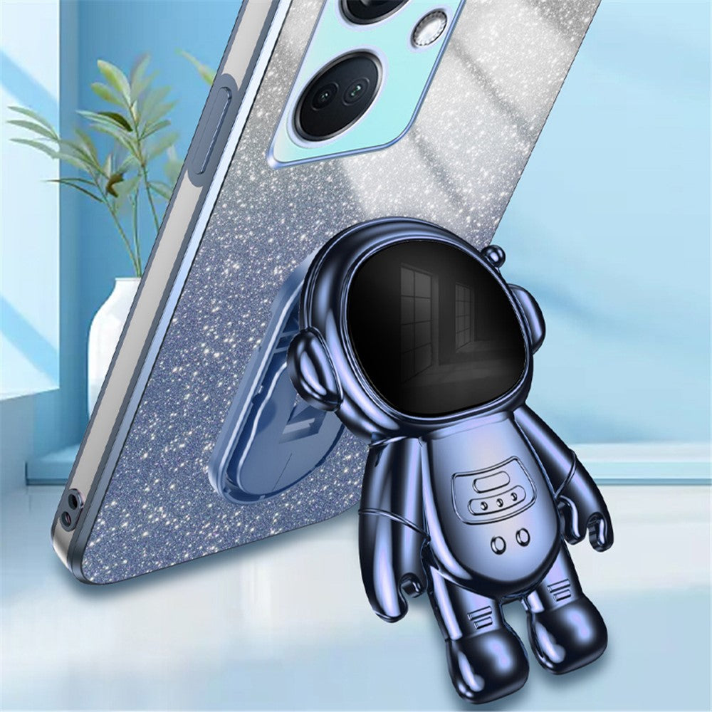 For OnePlus Nord CE3 5G / Oppo K11 5G Shockproof Phone Case Kickstand Electroplating PC+TPU Phone Cover