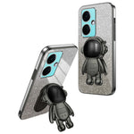 For OnePlus Nord CE3 5G / Oppo K11 5G Shockproof Phone Case Kickstand Electroplating PC+TPU Phone Cover