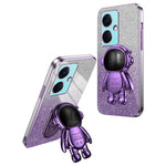 For OnePlus Nord CE3 5G / Oppo K11 5G Shockproof Phone Case Kickstand Electroplating PC+TPU Phone Cover