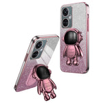Til OnePlus Nord CE 3 Lite 5G / N30 5G / Oppo K11x 5G Støvtæt Telefoncover Støtteben PC+TPU Cover Elektrobelagt Skal