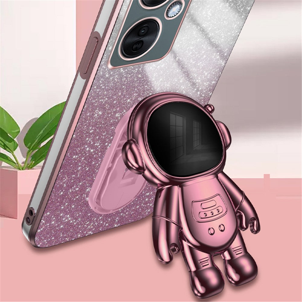 Til OnePlus Nord CE 3 Lite 5G / N30 5G / Oppo K11x 5G Støvtæt Telefoncover Støtteben PC+TPU Cover Elektrobelagt Skal