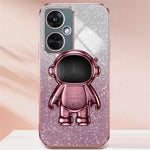 Til OnePlus Nord CE 3 Lite 5G / N30 5G / Oppo K11x 5G Støvtæt Telefoncover Støtteben PC+TPU Cover Elektrobelagt Skal