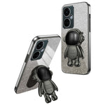 Til OnePlus Nord CE 3 Lite 5G / N30 5G / Oppo K11x 5G Støvtæt Telefoncover Støtteben PC+TPU Cover Elektrobelagt Skal
