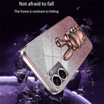 For Oppo A57 (2022) 5G / A77 5G / Realme Q5i / Realme V23 5G Rabbit Cellphone Case PC+TPU Cover with Kickstand