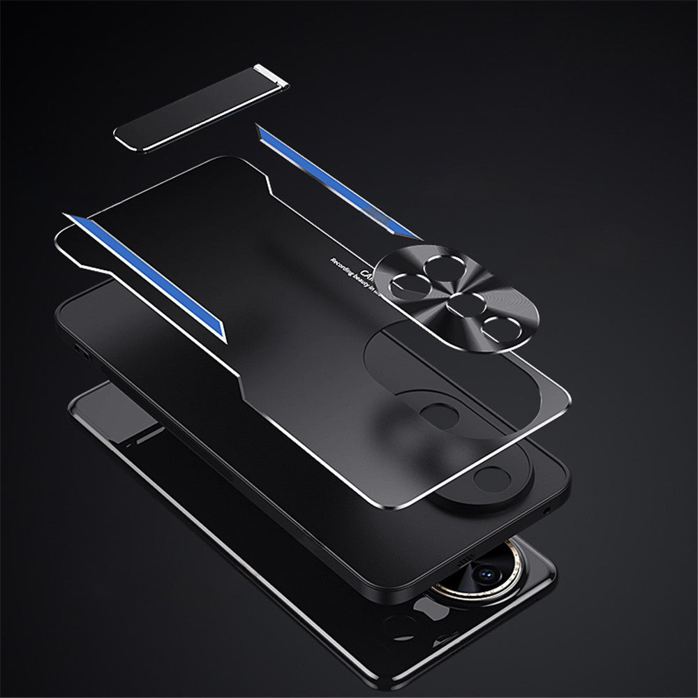 For Huawei nova 12 Ultra 5G / nova 12 Pro 5G Case Aluminum Alloy + TPU Kickstand Phone Cover