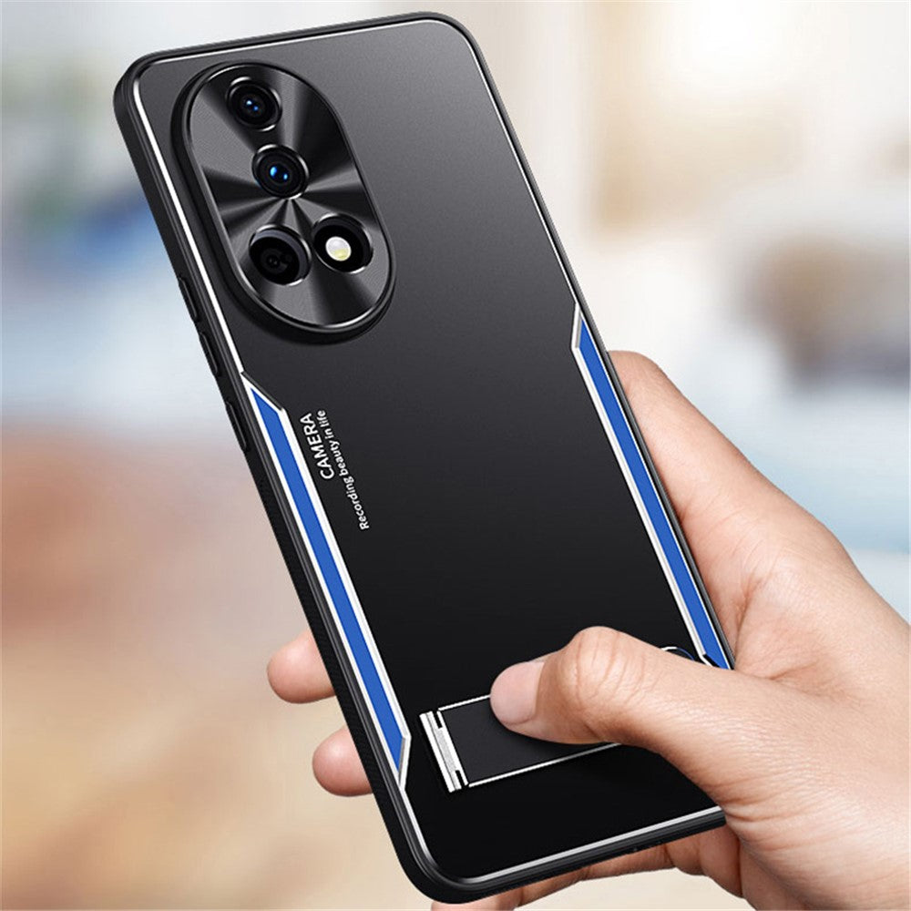 For Huawei nova 12 Ultra 5G / nova 12 Pro 5G Case Aluminum Alloy + TPU Kickstand Phone Cover