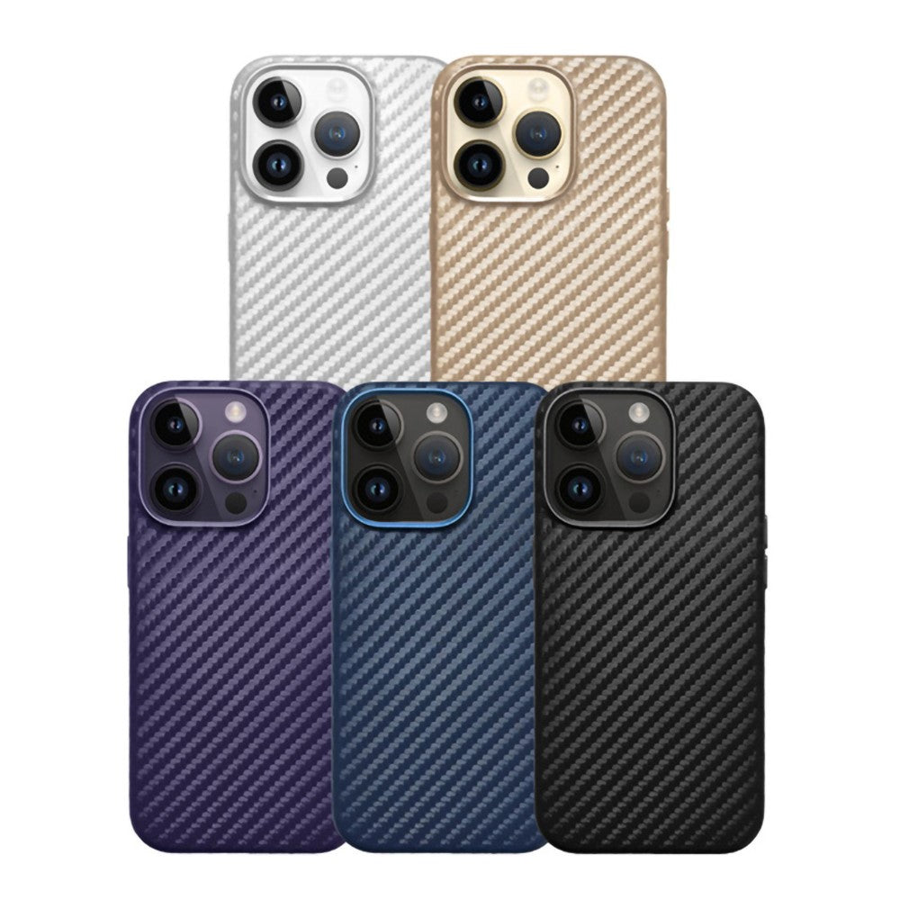 KZDOO For iPhone 15 Pro Max Case Compatible with MagSafe Carbon Fiber Texture Phone Cover