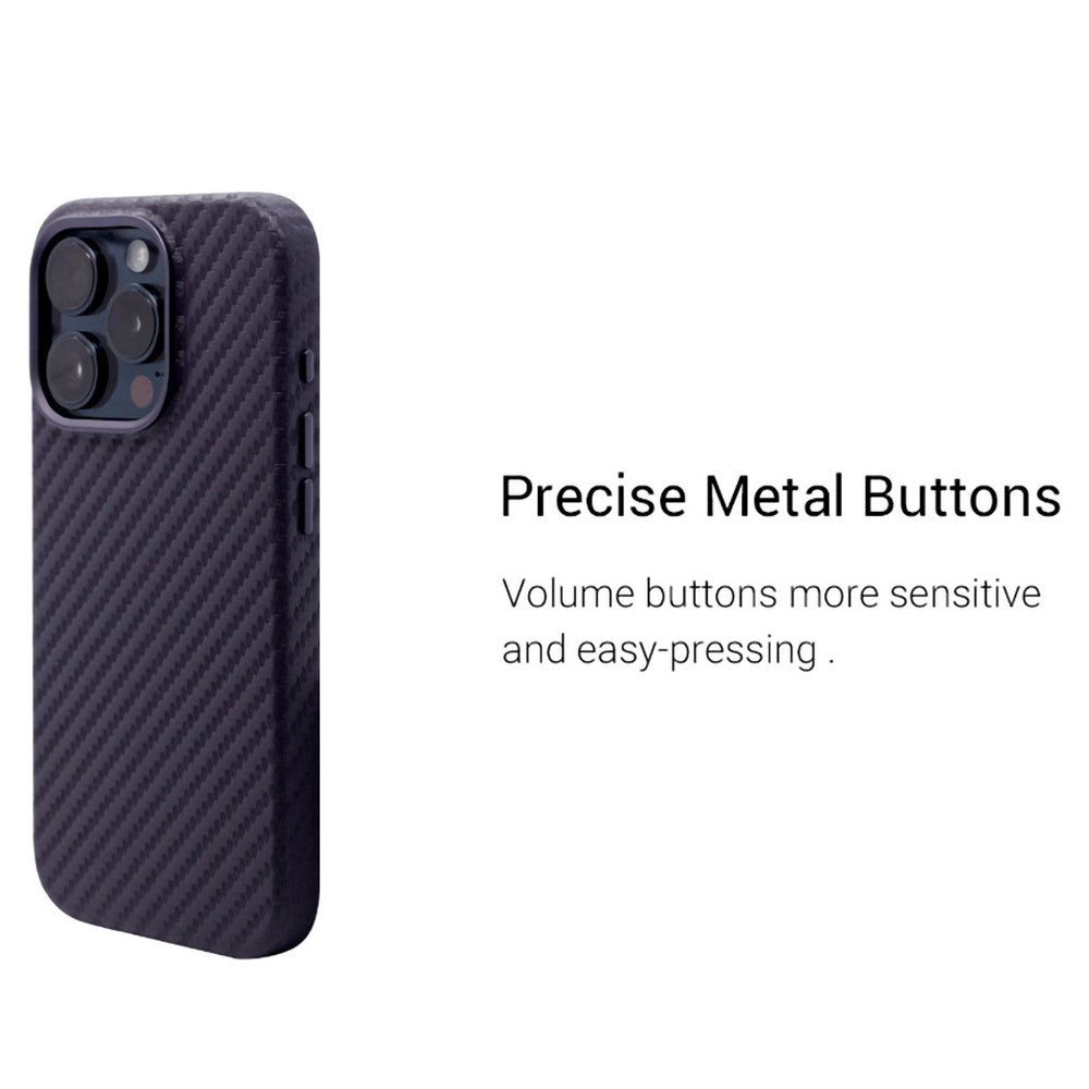 KZDOO For iPhone 15 Pro Max Case Compatible with MagSafe Carbon Fiber Texture Phone Cover