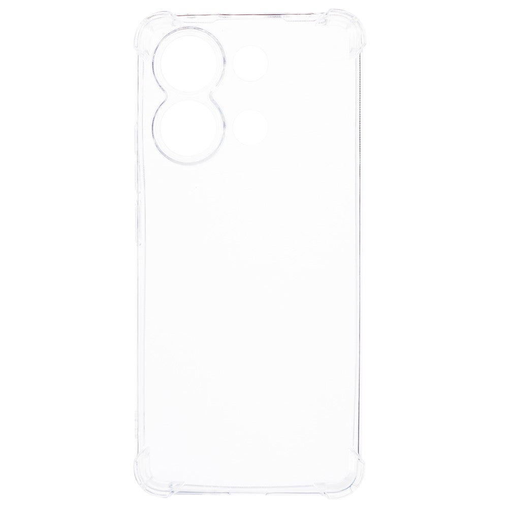 Xiaomi Redmi Note 13 4G, genomskinligt TPU-skal, mobilskydd, förbättrat med fyra hörn
