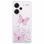AW-serien för Xiaomi Redmi Note 13 Pro+ 5G mobilmobilskal TPU+PVC epoxi fjärilsbaksida skal