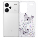 AW-serien för Xiaomi Redmi Note 13 Pro+ 5G mobilmobilskal TPU+PVC epoxi fjärilsbaksida skal