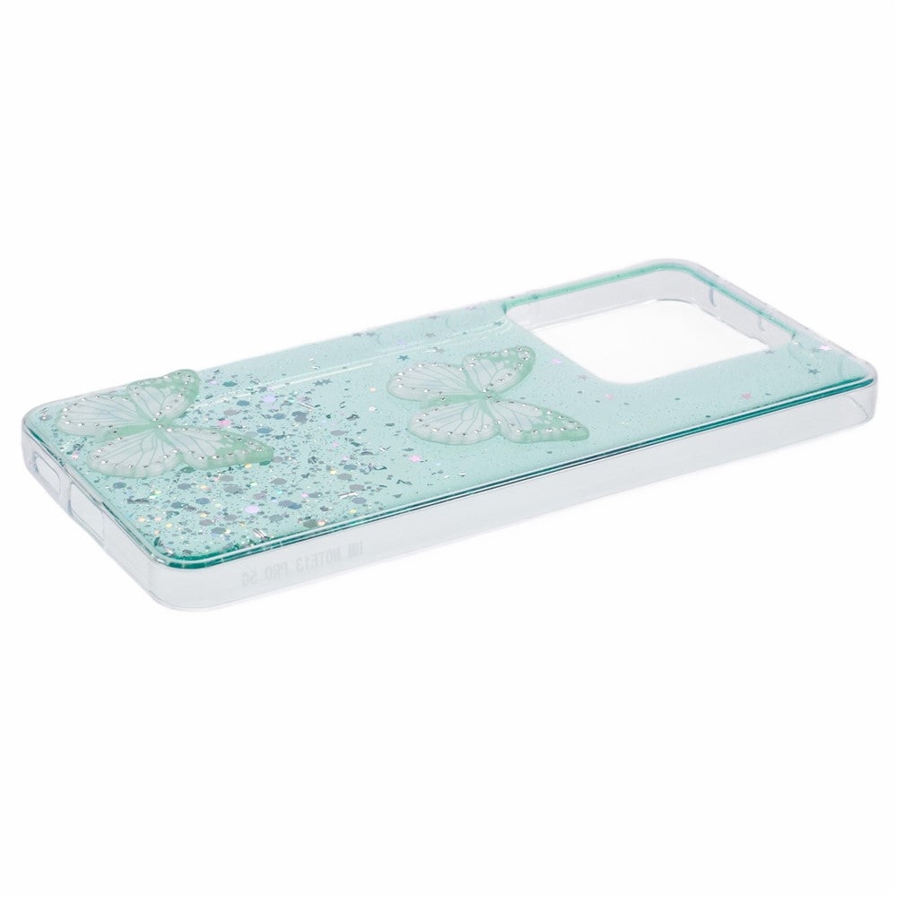 AW Series For Xiaomi Redmi Note 13 Pro 5G / Poco X6 5G Case TPU+PVC Butterfly Pattern Phone Cover