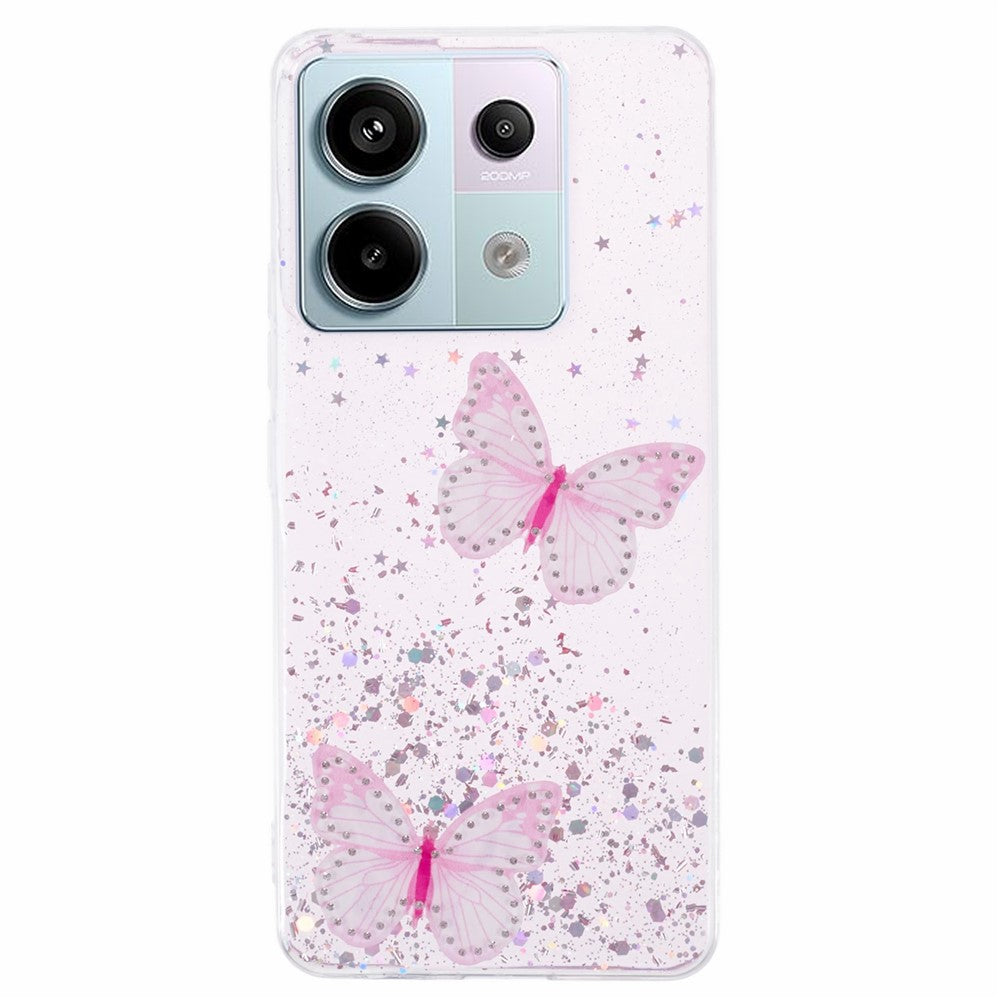 AW Series For Xiaomi Redmi Note 13 Pro 5G / Poco X6 5G Case TPU+PVC Butterfly Pattern Phone Cover