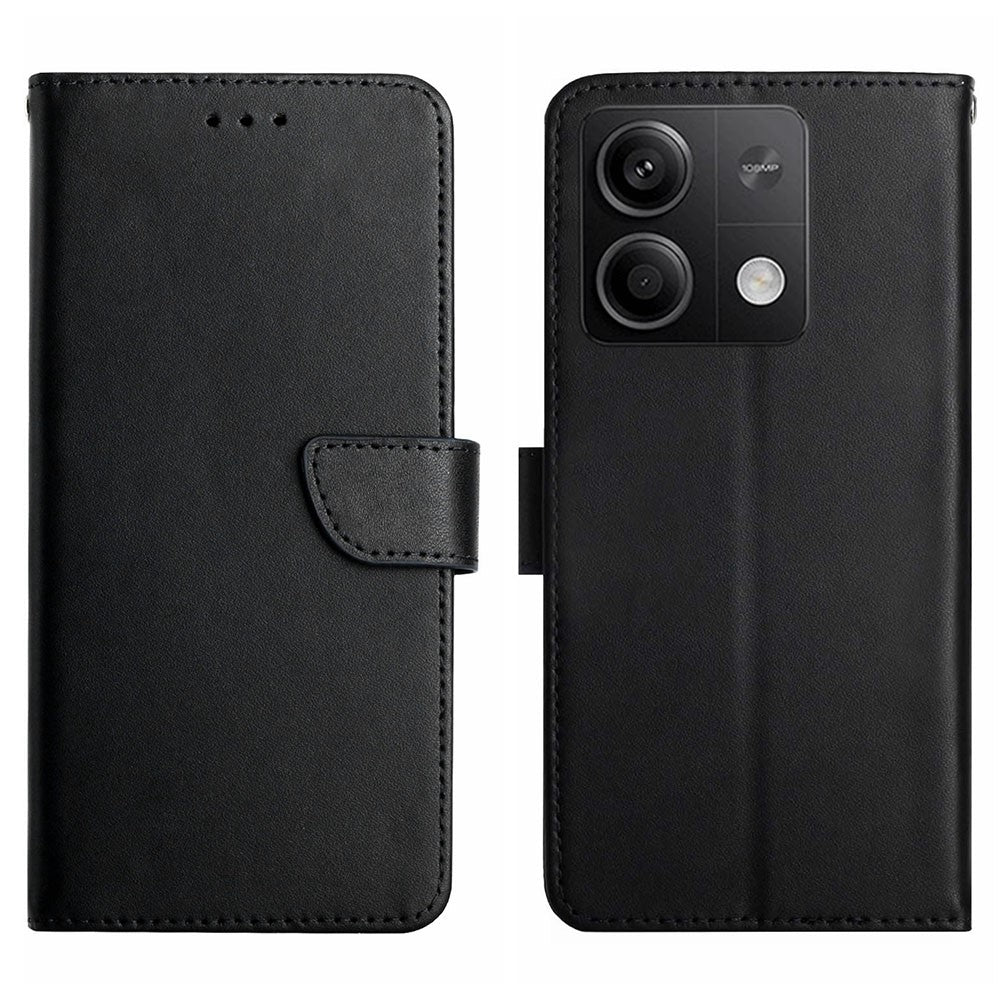 HT02 For Xiaomi Redmi Note 13 Pro 4G / Poco M6 Pro 4G Wallet Case Genuine Cow Leather Stand Cell Phone Cover