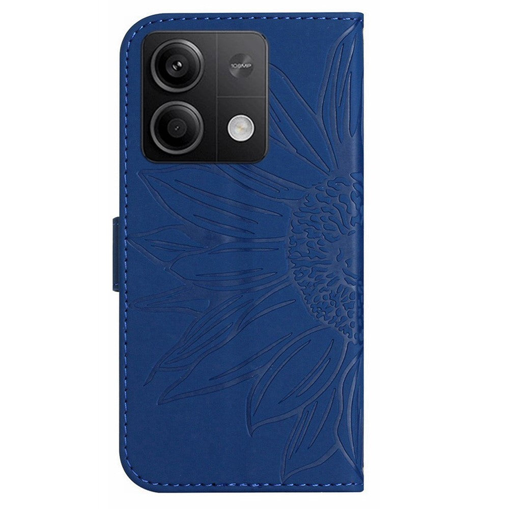HT04 For Xiaomi Redmi Note 13 Pro 4G / Poco M6 Pro 4G Case Leather Phone Cover with Wrist Strap