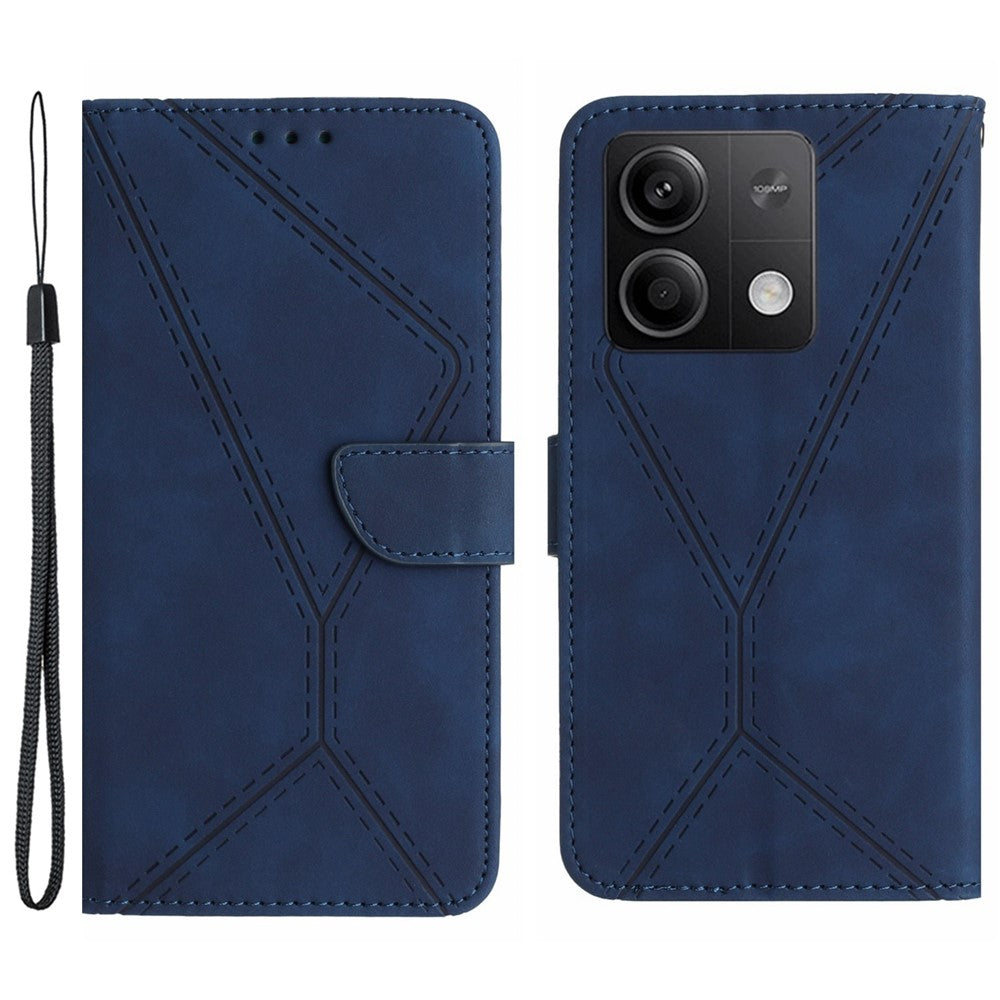 HT05 För Xiaomi Redmi Note 13 Pro 4G / Poco M6 Pro 4G Plånboksfodral i PU-läder med fallskydd