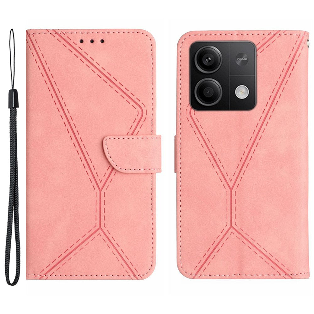 HT05 För Xiaomi Redmi Note 13 Pro 4G / Poco M6 Pro 4G Plånboksfodral i PU-läder med fallskydd
