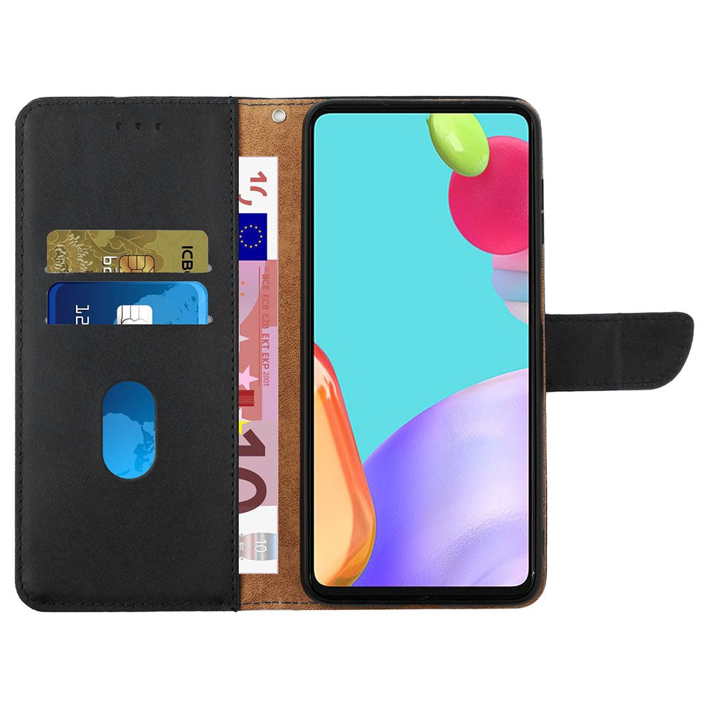 HT02 For Xiaomi Redmi A3 / Poco C61 4G Case Genuine Cow Leather Wallet Phone Cover