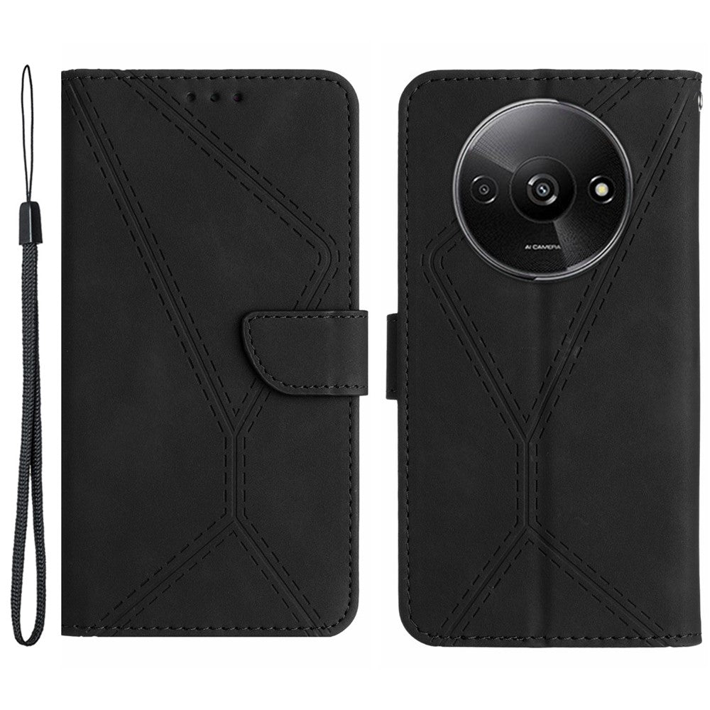 HT05 For Xiaomi Redmi A3 / Poco C61 4G Wallet Phone Case PU Leather Folio Flip Cover