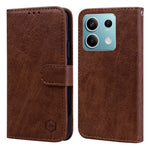 For Xiaomi Redmi Note 13 5G Case Solid Color Leather Folio Wallet Phone Cover