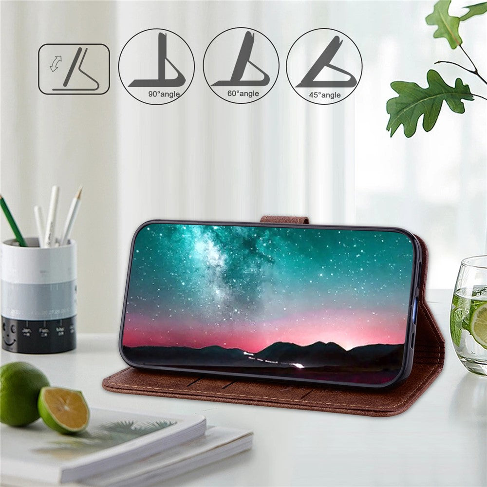 For Xiaomi Redmi Note 13 5G Case Solid Color Leather Folio Wallet Phone Cover