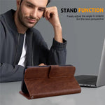 For Xiaomi Redmi Note 13 5G Case Solid Color Leather Folio Wallet Phone Cover