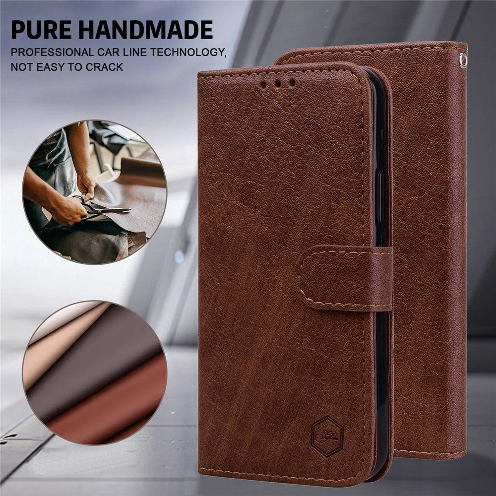 For Xiaomi Redmi Note 13 5G Case Solid Color Leather Folio Wallet Phone Cover