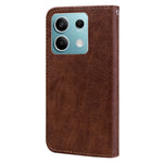 For Xiaomi Redmi Note 13 5G Case Solid Color Leather Folio Wallet Phone Cover