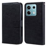 For Xiaomi Redmi Note 13 5G Case Solid Color Leather Folio Wallet Phone Cover