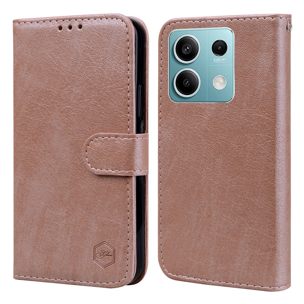 For Xiaomi Redmi Note 13 5G Case Solid Color Leather Folio Wallet Phone Cover