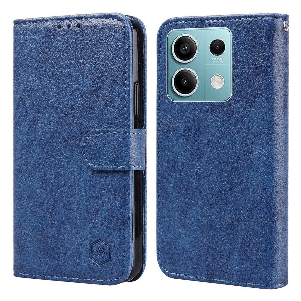 For Xiaomi Redmi Note 13 5G Case Solid Color Leather Folio Wallet Phone Cover