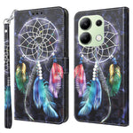 For Xiaomi Redmi Note 13 4G Leather Case 3D Pattern Printing Phone Wallet Cover