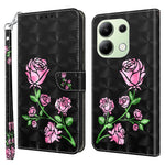 For Xiaomi Redmi Note 13 4G Leather Case 3D Pattern Printing Phone Wallet Cover
