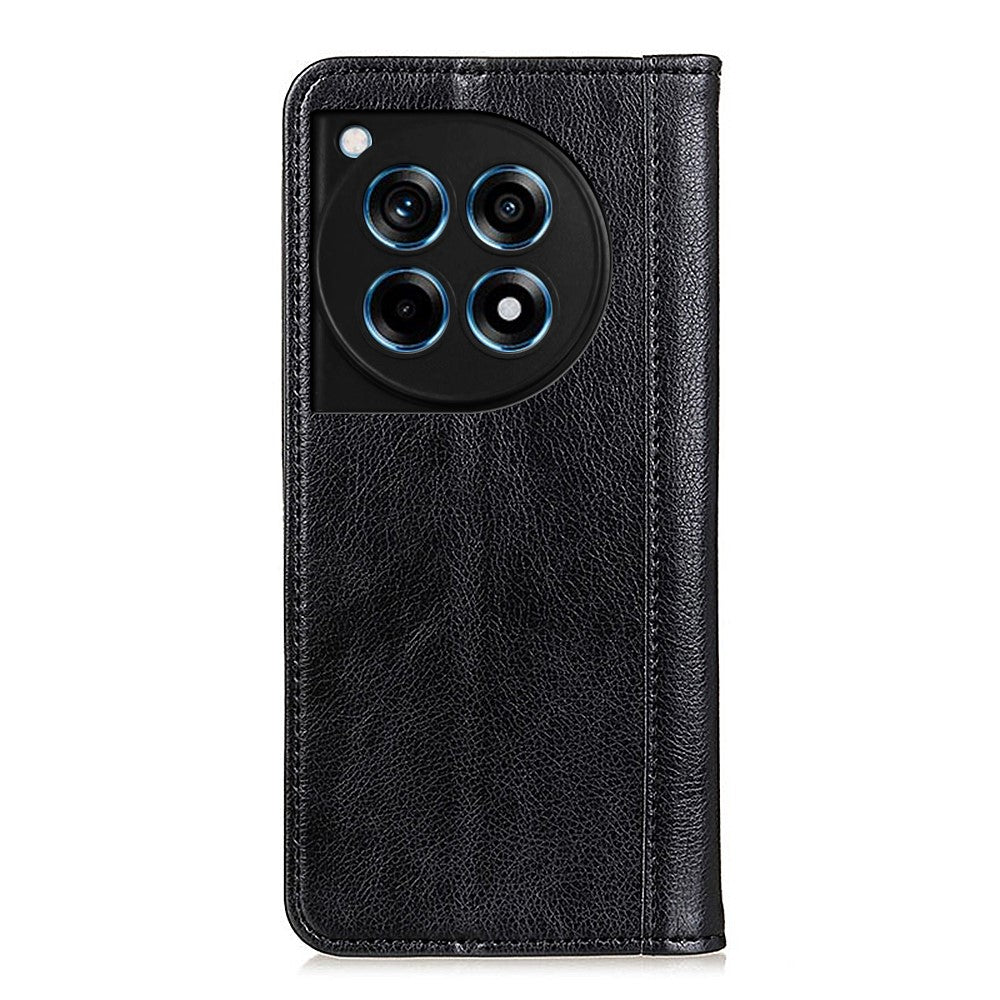 OnePlus 12R 5G / Ace 3 5G Skal Delat Läder Flip Plånboksfodral Litchi Textur