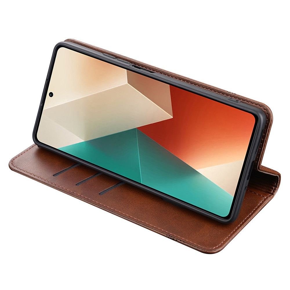 AZNS For Xiaomi Redmi Note 13 Pro 5G / Poco X6 5G Case Leather Cowhide Texture Phone Cover
