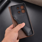 AZNS For Xiaomi Redmi Note 13 Pro 5G / Poco X6 5G Case Leather Cowhide Texture Phone Cover