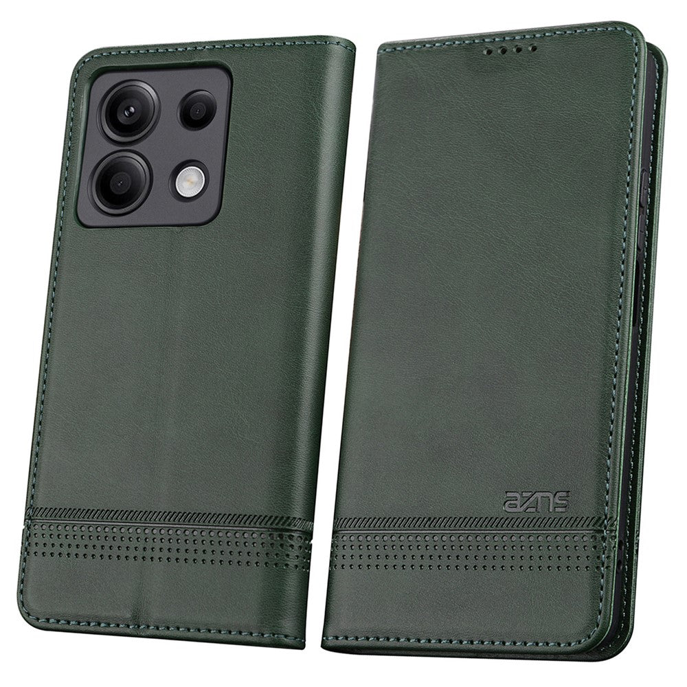 AZNS For Xiaomi Redmi Note 13 Pro 5G / Poco X6 5G Case Leather Cowhide Texture Phone Cover