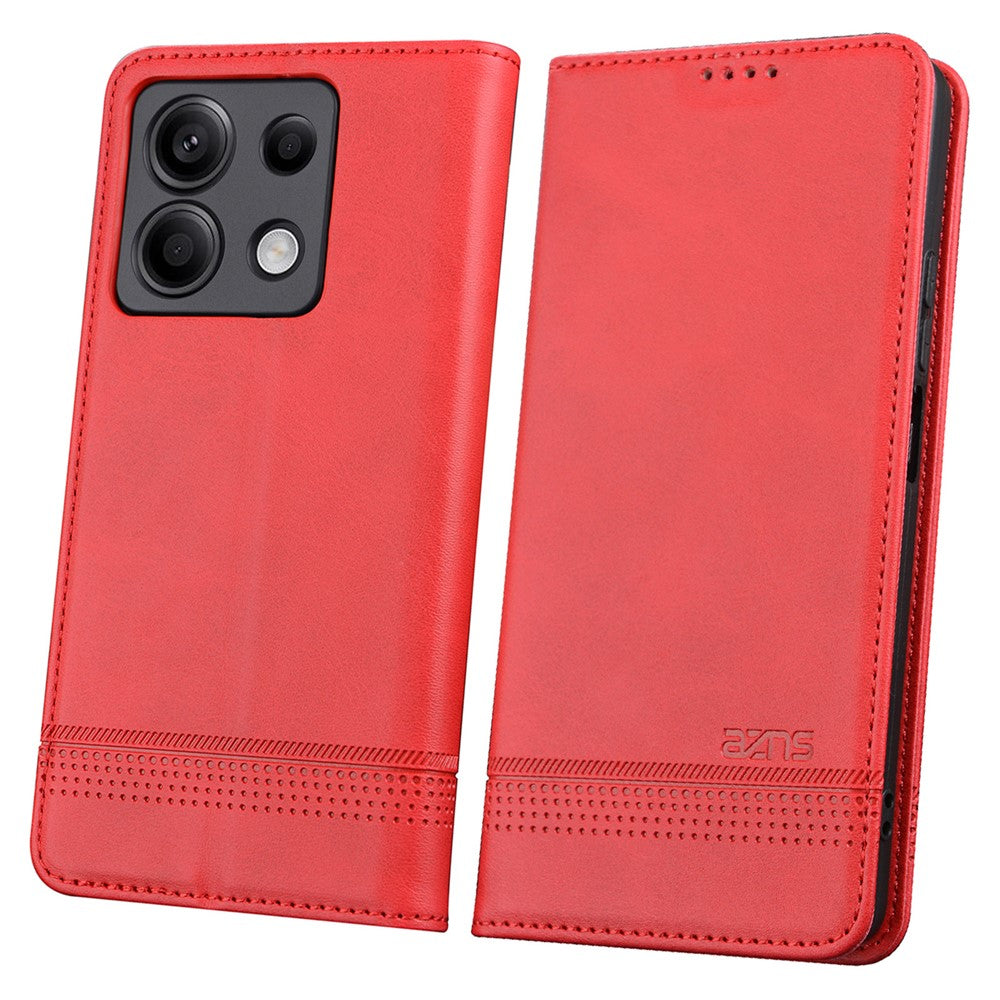 AZNS For Xiaomi Redmi Note 13 Pro 5G / Poco X6 5G Case Leather Cowhide Texture Phone Cover