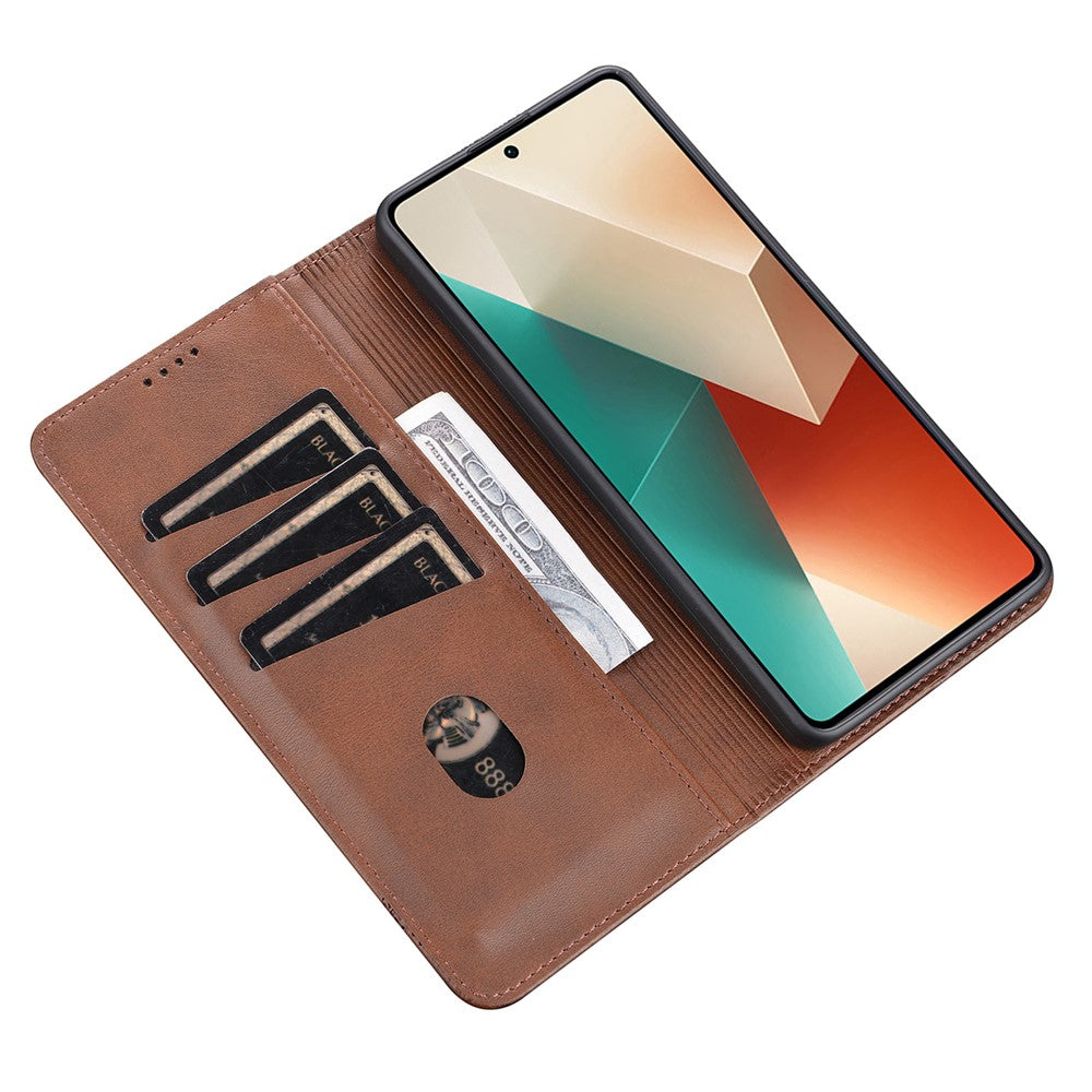 AZNS För Xiaomi Redmi Note 13 5G Skal PU Läder Flip Folio mobilskal med Korthållare