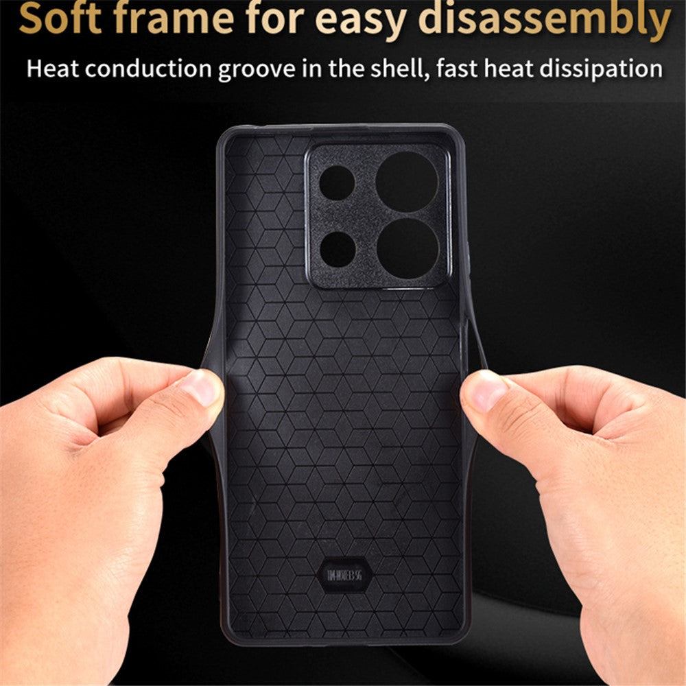 AZNS For Xiaomi Redmi Note 13 5G Case PU Leather+TPU Imprinted Pattern Cover