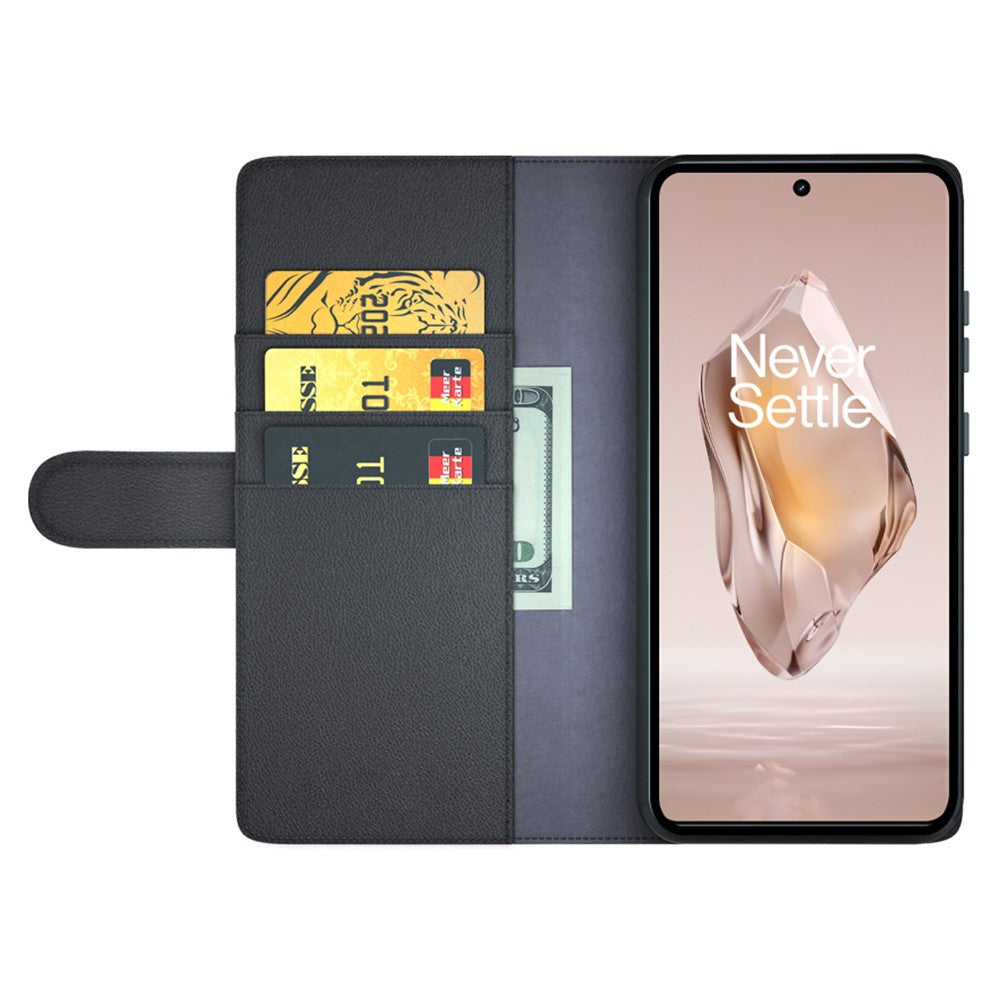 For OnePlus 12R 5G / Ace 3 5G Case Genuine Split Leather Phone Cover with Wallet Stand