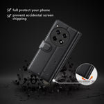 For OnePlus 12R 5G / Ace 3 5G Case Genuine Split Leather Phone Cover with Wallet Stand